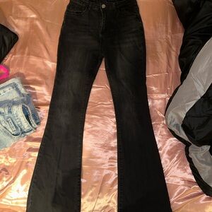 Black boot cut jeans
